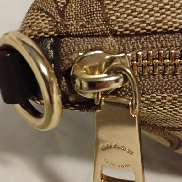 Coach Khaki Brown Kelsey Signature Jacquard Small Satchel Crossbody Bag No Strap - Picture 6 of 11